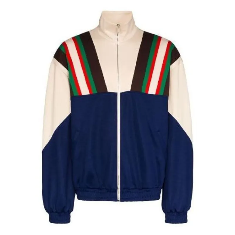 GUCCI Multicolor Polyester Sweatshirt 'Navy Beige' 615164-XJCFQ-4115 sold by KicksCrew
