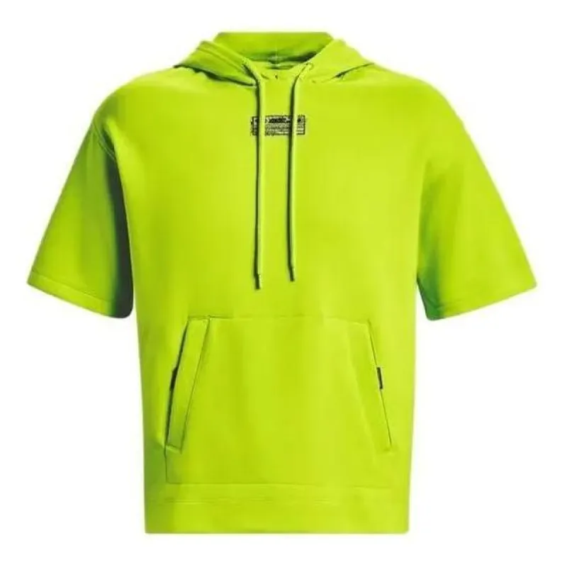 Under Armour Summit Knit Short Sleeve Hoodie 'Neon Green' 1378894-324 sold by KicksCrew
