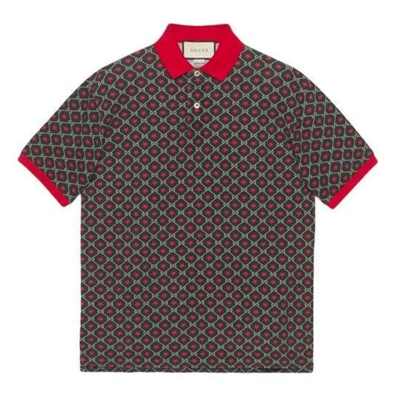 GUCCI SS20 Star Cotton Short Sleeves Luxury Polos 'Red' 575222-XJBAI-1080 sold by KicksCrew