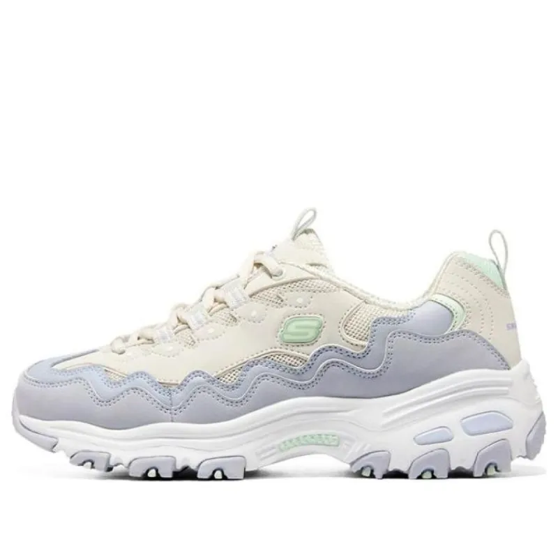 (WMNS) Skechers D'LITES 1.0 'White Purple' 149792-WPW sold by KicksCrew