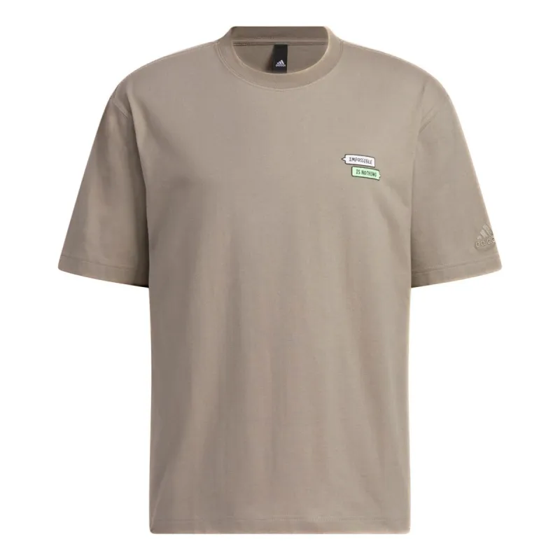 adidas Graphic Embosssed T-shirt 'Light Brown' IA8175 sold by KicksCrew