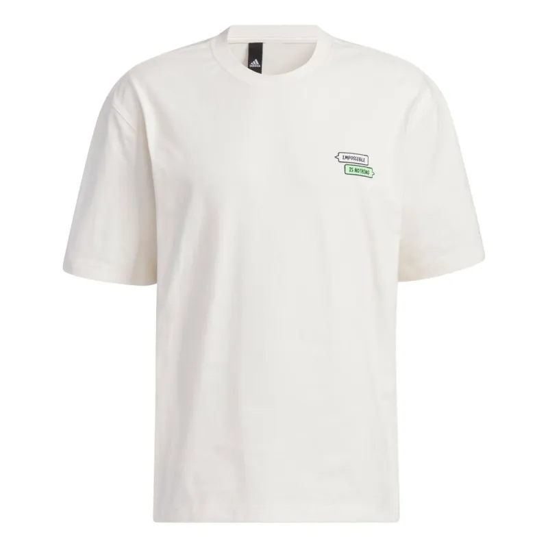 adidas Graphic Embosssed T-shirt 'Off White' IA8177 sold by KicksCrew