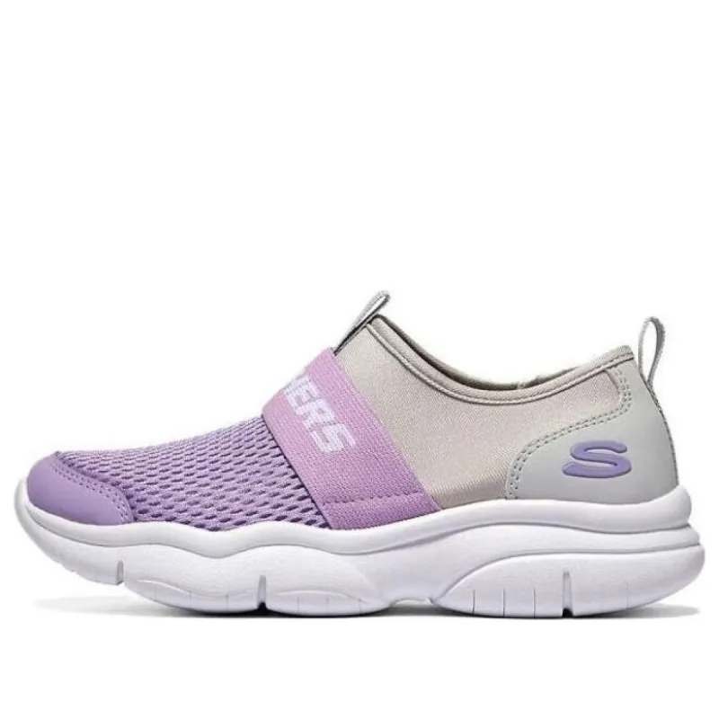 (GS) Skechers Flex Blast Shoes 'Purple Grey' 302579L-GYLV sold by KicksCrew
