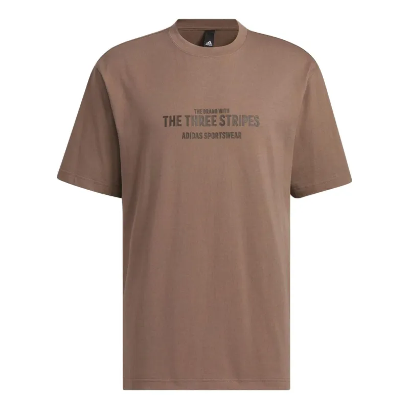 Adidas Verbiage T-shirt 'Brown' IP3929 sold by KicksCrew