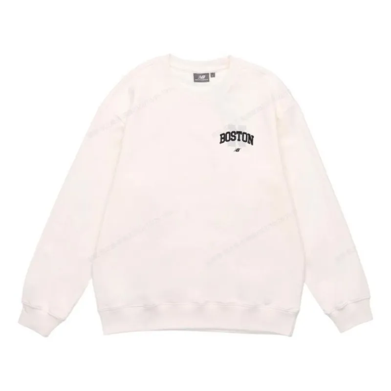 New Balance Logo Sweatshirt 'White' 5CC44343-IV sold by KicksCrew