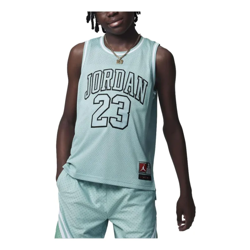 (GS) Air Jordan Basketball Tank 'Blue Mint' 95A773-572 sold by KicksCrew