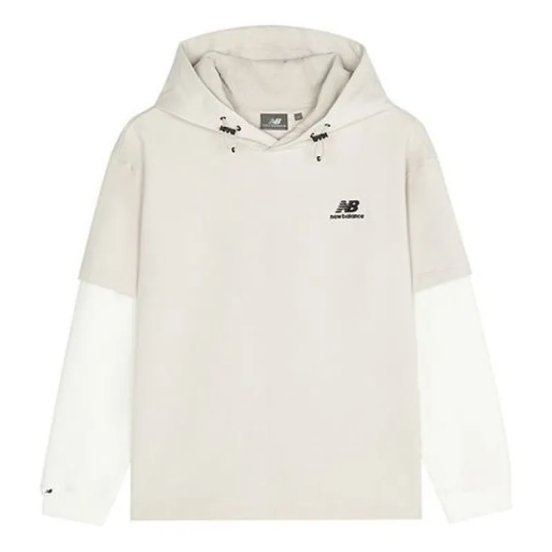 New Balance Logo Hoodie 'Beige White' 5CC39543-LBE sold by KicksCrew