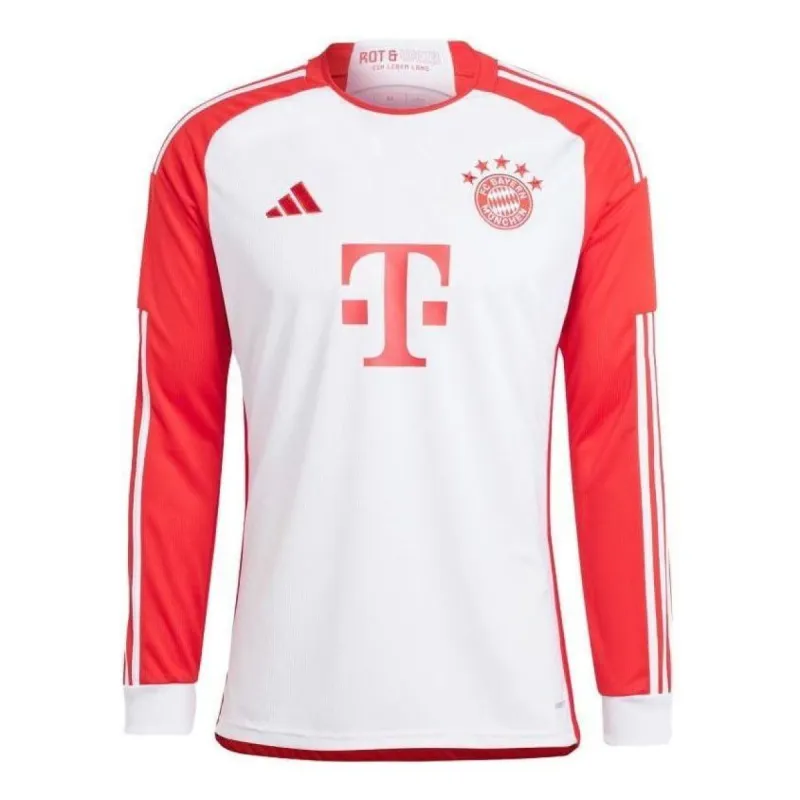 adidas FC Bayern 23/24 Long Sleeve Home Jersey 'White Red' IB1482 sold by KicksCrew