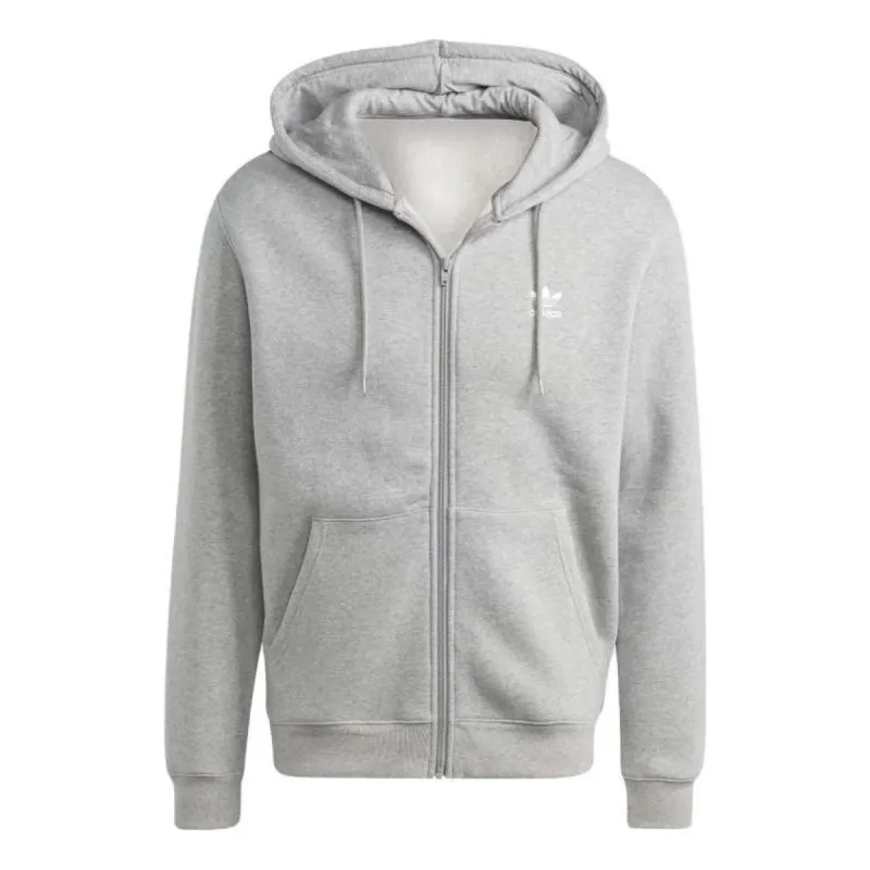 adidas Trefoil Full-Zip Hoodie 'Grey' IL2516 sold by KicksCrew