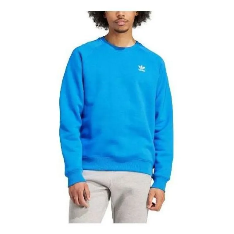 adidas Trefoil Essentials Crewneck 'Blue' IR7781 sold by KicksCrew