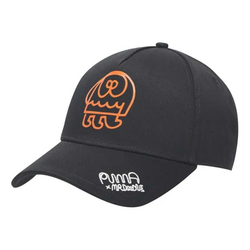Puma x Mr.Doodle Cap 'Black Orange' 023121-01 sold by KicksCrew