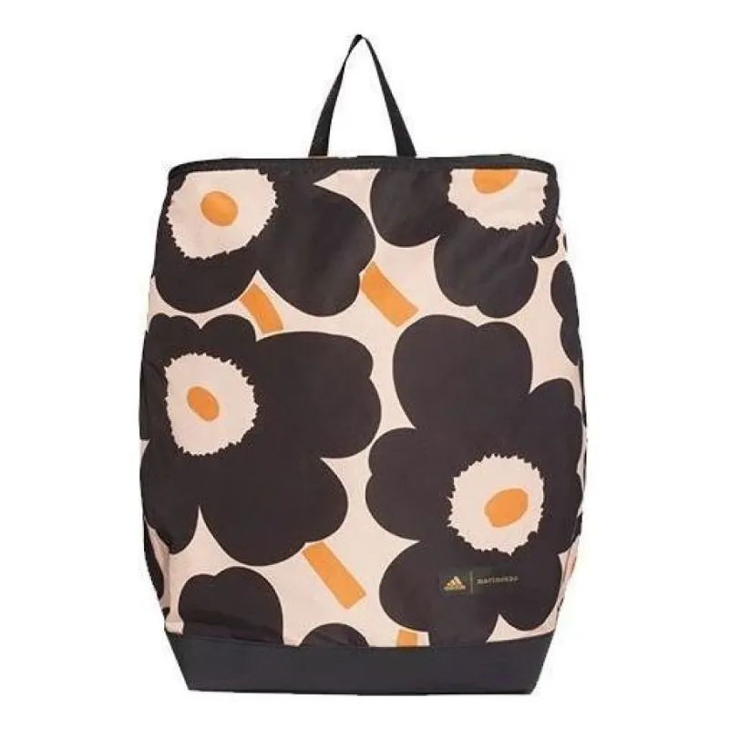 (WMNS) adidas Marimekko Unikko Allover-Print Backpack 'Black Blush' GU0992 sold by KicksCrew