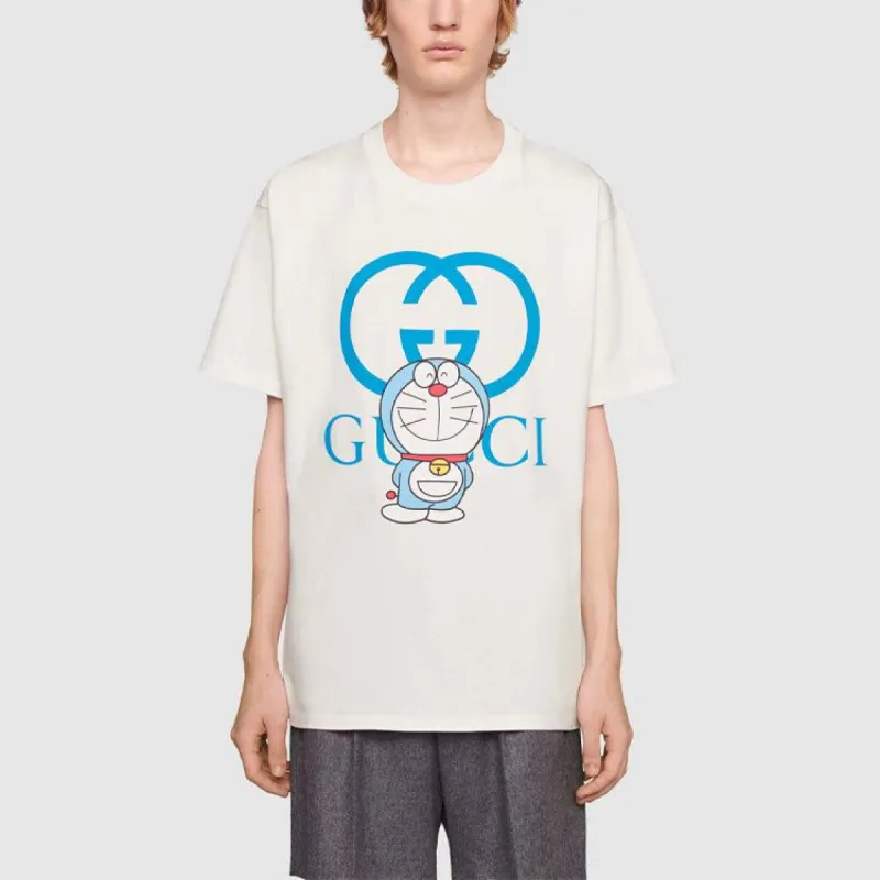 GUCCI x Doraemon Oversized T-shirt 'White Blue' 616036-XJDEZ-9791