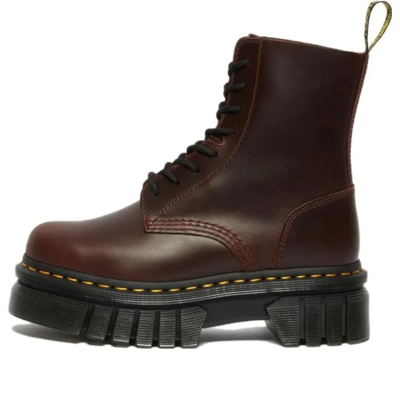 Dr. Martens Audrick Brando Leather Platform Lace Up Boots 'Brown' 27818211 sold by KicksCrew