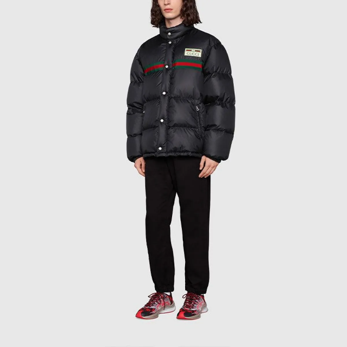 GUCCI Fw21 Water repellent down jacket 'Black' 666560-Z8AQX-1043