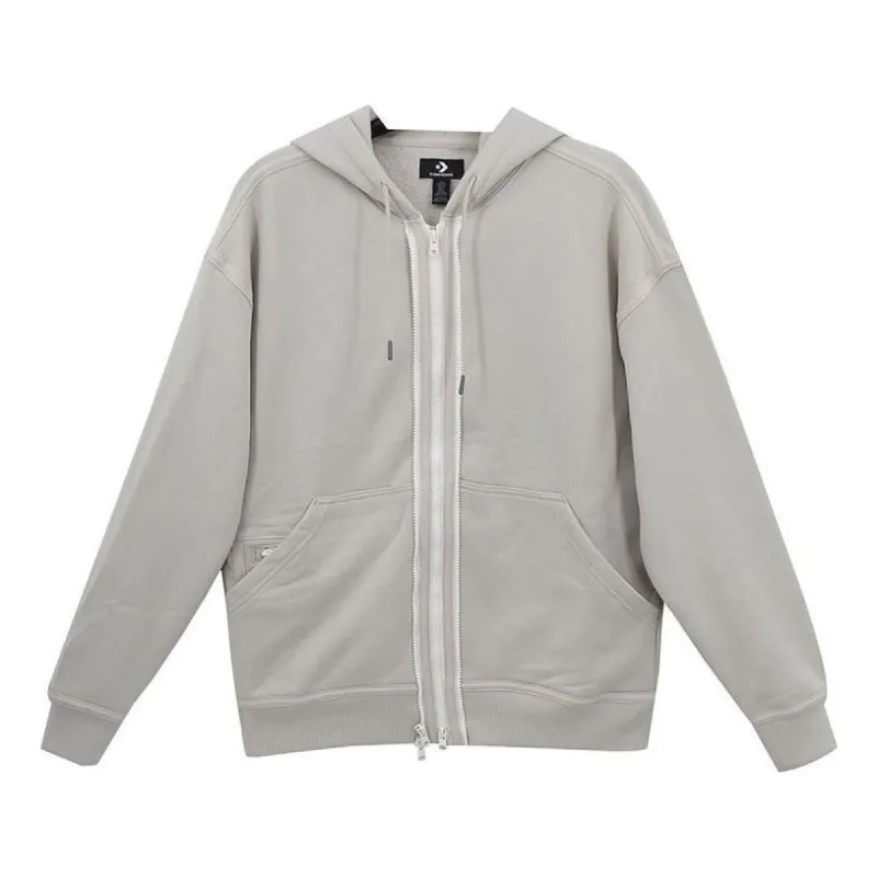 Converse Utility Fleece Full-Zip Hoodie 'Desert Sand' 10022002-A07 sold by KicksCrew