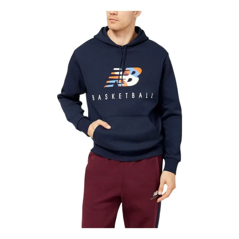New Balance Hoops Abstract Fleece Hoodie 'Navy' MT23585-ECL sold by KicksCrew