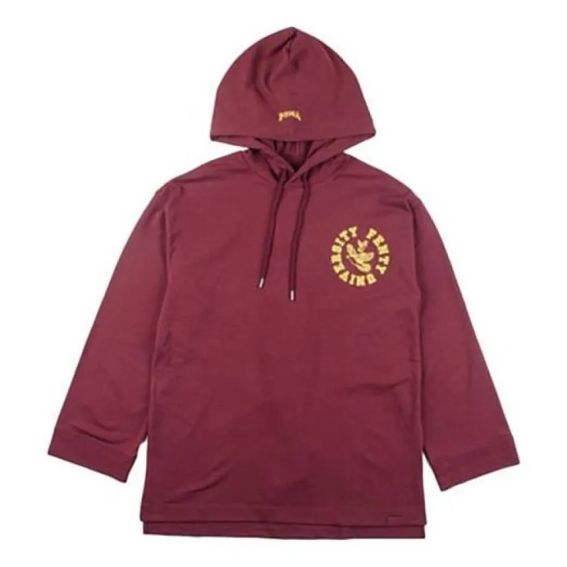 (WMNS) Puma X Fenty By Rihanna Long Sleeve Hoodie 'Burgundy' 575874-02 sold by KicksCrew