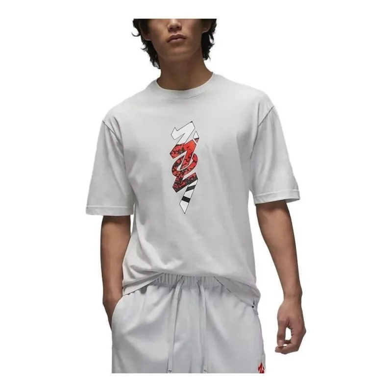 Air Jordan Zion Logo T-shirt Asia Sizing 'Photon Dust' FJ4616-025 sold by KicksCrew