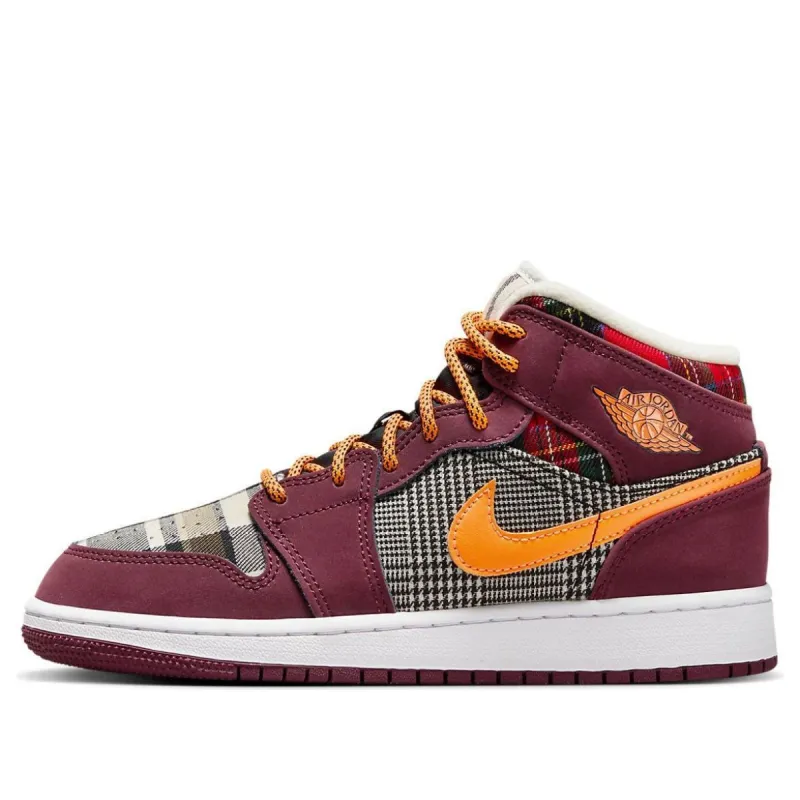 (GS) Air Jordan 1 Mid 'Plaid' FD5460-608 sold by KicksCrew