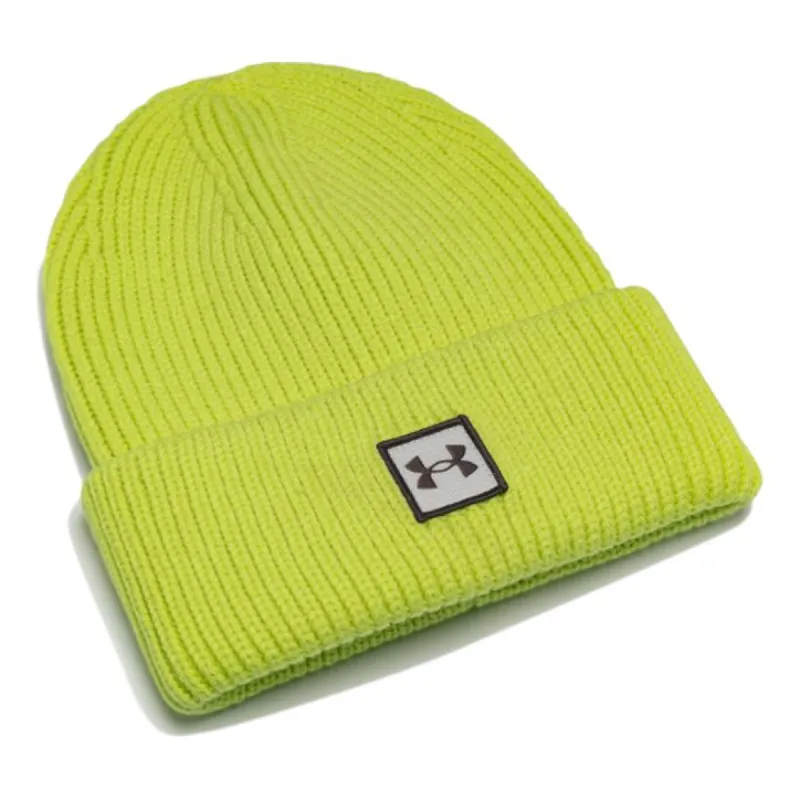 Under Armour ColdGear Infrared Halftime Ribbed Beanie 'Lime Yellow Grey' 1373092-743 sold by KicksCrew
