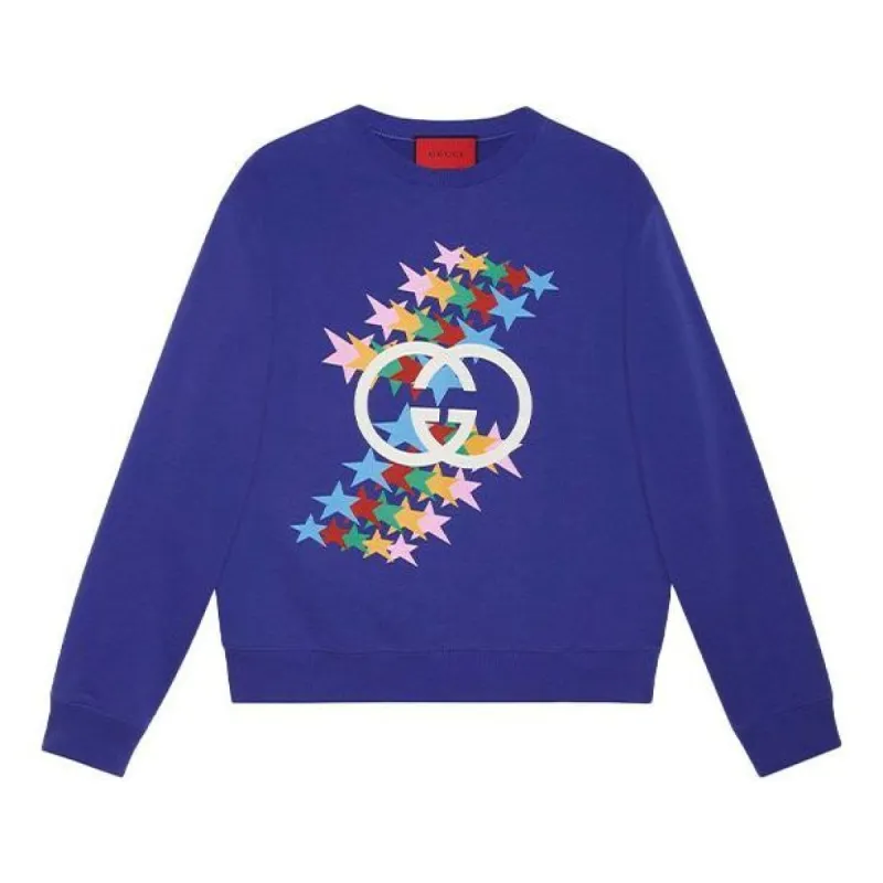 GUCCI SS21 Rainbow Stars Crewneck 'Purple' 626990-XJDNK-4120 sold by KicksCrew