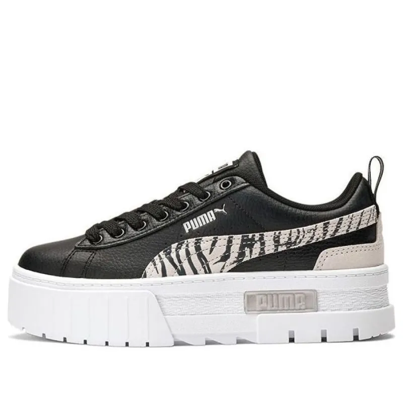 (GS) Puma Mayze Zebra 'Black Silver Ivory Glow' 383225-01 sold by KicksCrew