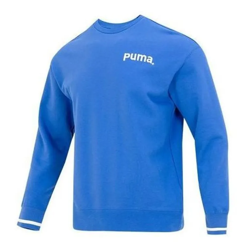 Puma Team Crew Tr Logo Sweater 'Blue' 620614-92 sold by KicksCrew