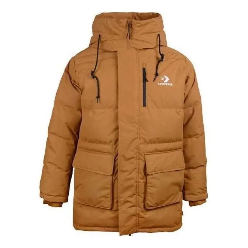 Converse Mid-Length Down Fill Puffer Jacket 'Wheat' 10019323-A01 sold by KicksCrew