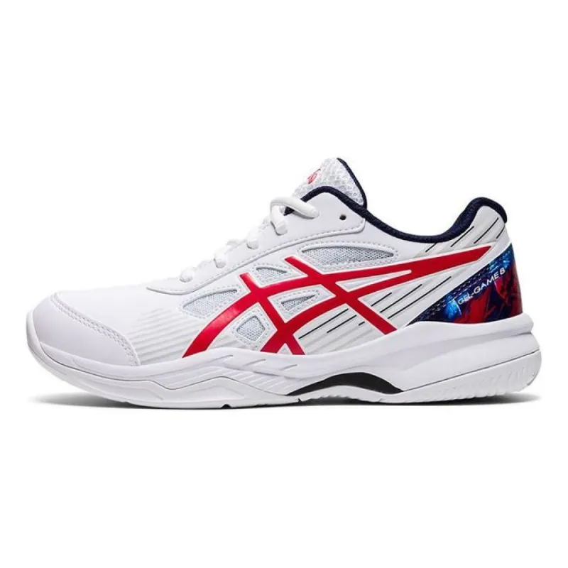 (GS) ASICS Gel Game 8 LE 'White Classic Red' 1044A046-110 sold by KicksCrew