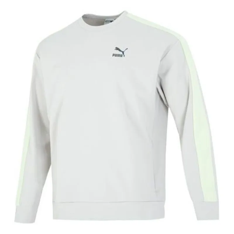 Puma Suit Crewneck Logo Sweatshirt 'Grey' 538830-09 sold by KicksCrew