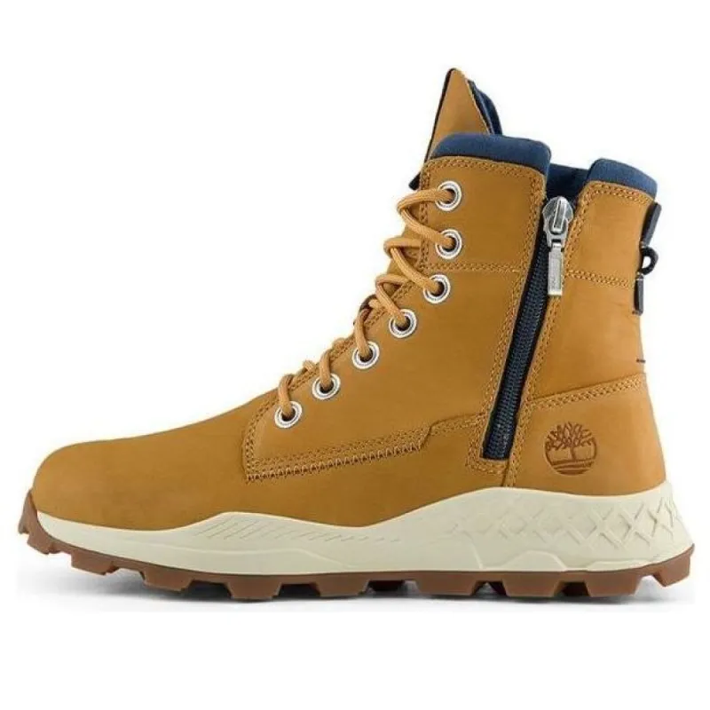 Timberland Brooklyn Side Zip Wide-Fit Boot 'Wheat Nubuck' A2E7FW sold by KicksCrew