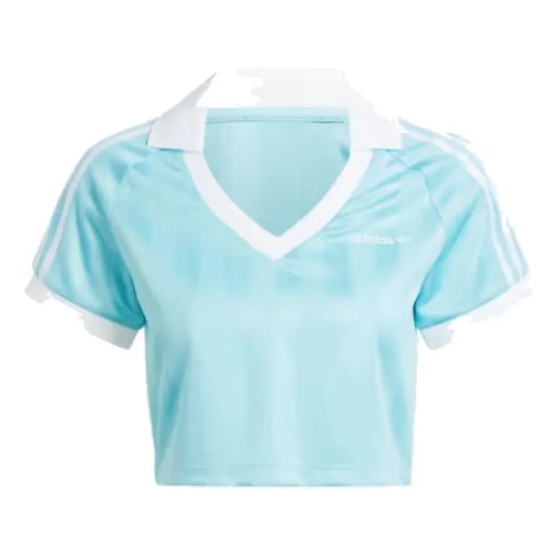 (WMNS) adidas Football Crop Top 'Light Aqua' IR9779 sold by KicksCrew