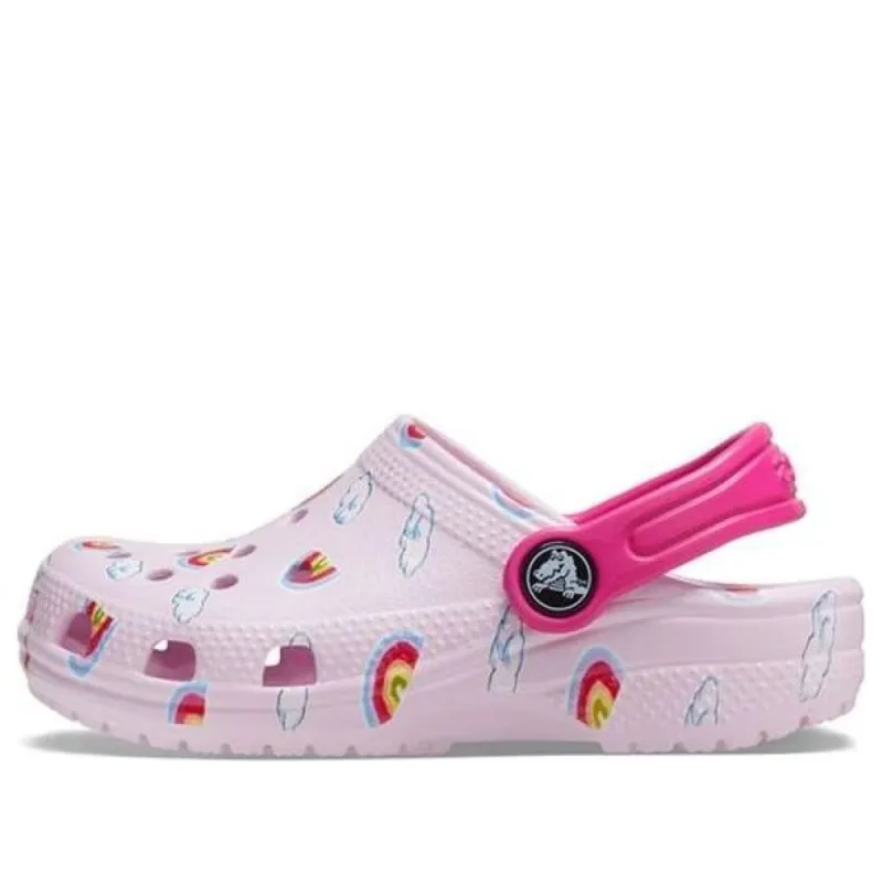 (TD) Crocs Classic Graphic Print Clogs 'Pink' 207321-6GD sold by KicksCrew
