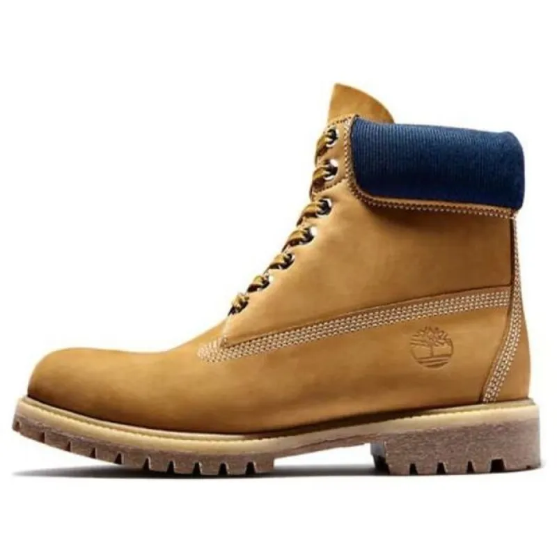 Timberland 6 Inch Premium Waterproof Boots 'Wheat Nubuck Blue Collar' A2DVF231 sold by KicksCrew