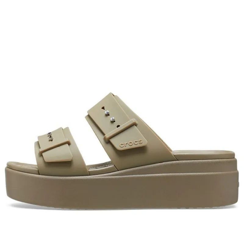 (WMNS) Crocs Brooklyn Low Wedge Sandal 'Beige' 207431-260 sold by KicksCrew