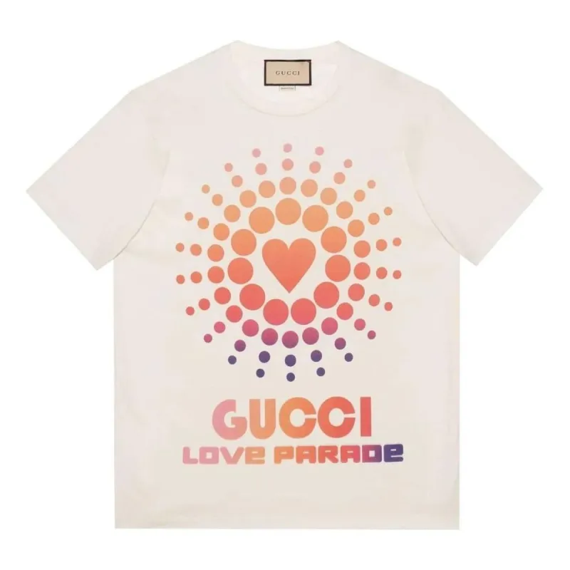 GUCCI SS22 Gucci Love Parade print Tee 'White' 548334-XJEMZ-9095 sold by KicksCrew