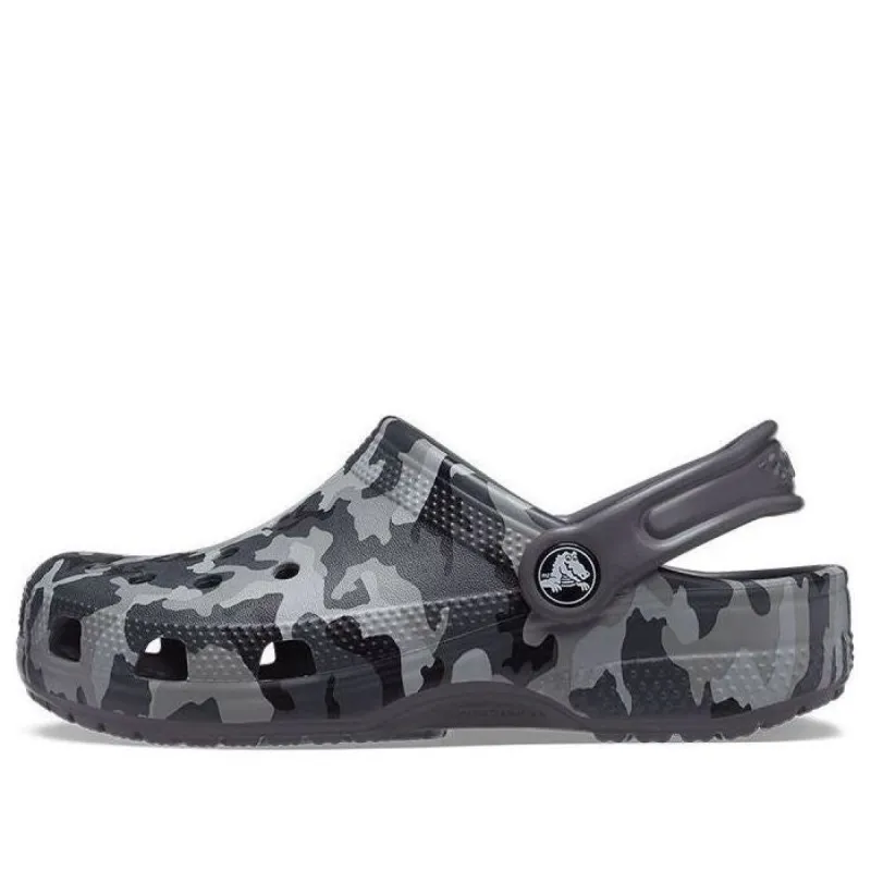 (GS) Crocs Classic Camo Clogs 'Black Grey' 207594-097 sold by KicksCrew