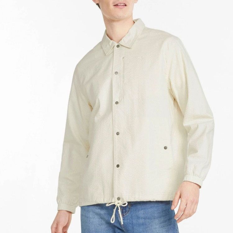 Puma Mmq Seersucker Shirt Jacket 'White' 533467-65 sold by KicksCrew product image thumbnail 4