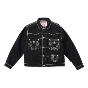Supreme x True Religion Denim Trucker Jacket 'Black White' SUP-FW21-214 sold by KicksCrew