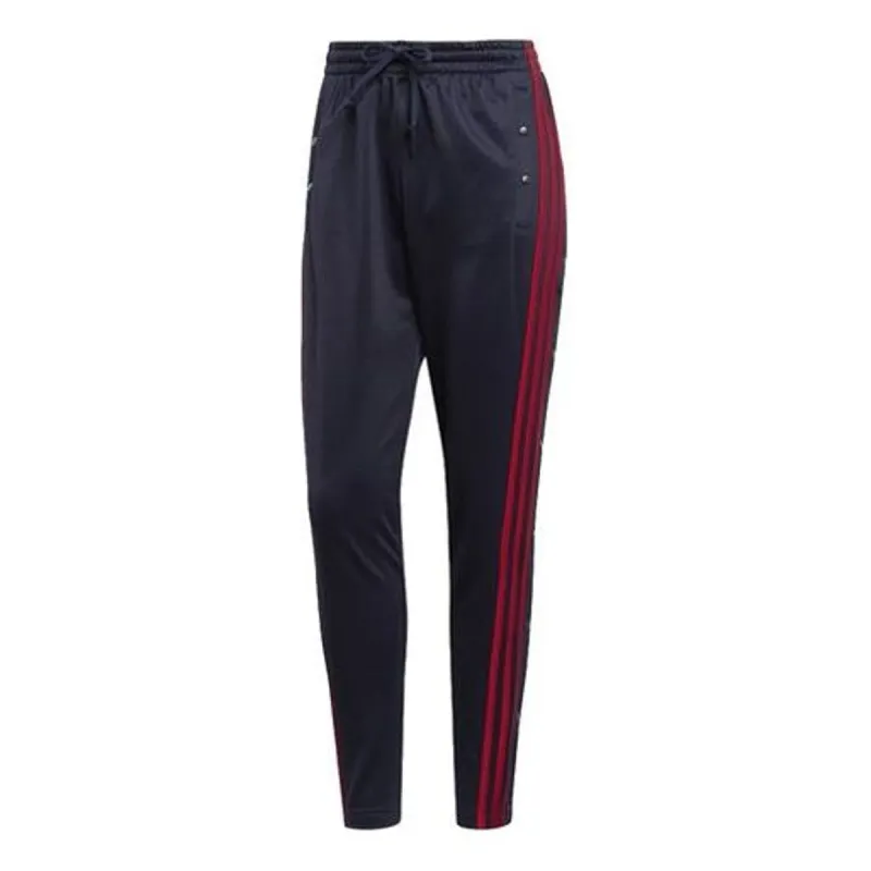(WMNS) adidas ID 3-Stripes Snap Pants 'Black Red' DX7928 sold by KicksCrew