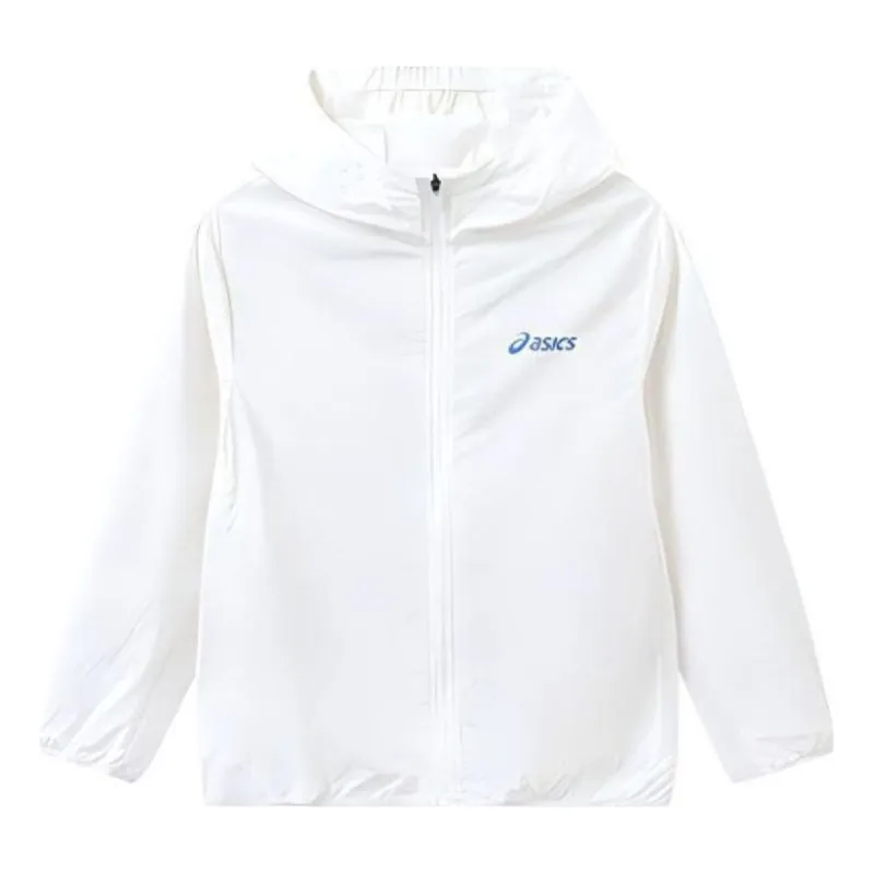 (GS) ASICS Logo Jacket 'White Blue' 332241053090-10 sold by KicksCrew