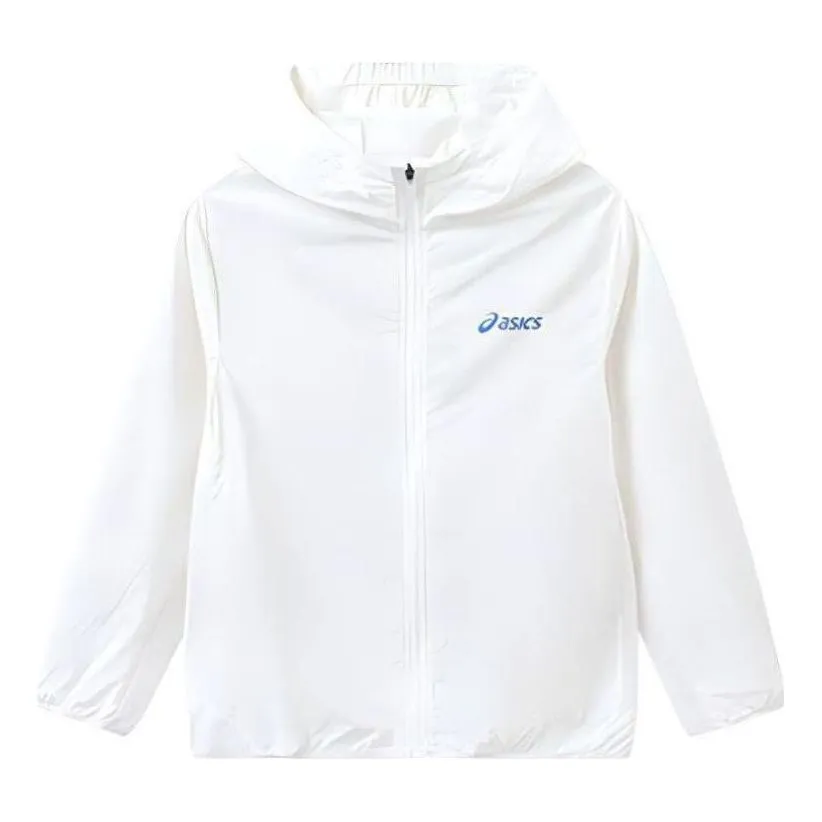 (GS) ASICS Logo Jacket 'White Blue' 332241053090-10 sold by KicksCrew