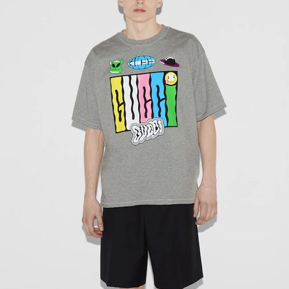 Gucci Reversible Cotton Jersey T-Shirt 'Grey' 782793-XJGII-1043 sold by KicksCrew product image thumbnail 3