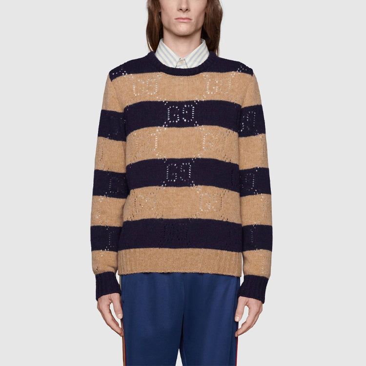 Gucci GG Knit Striped Wool Sweater 'Camel' 645293-XKBPH-2420 sold by KicksCrew product image thumbnail 3