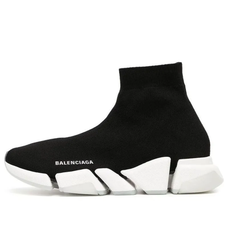 Balenciaga Speed 2.0 Trainers 'Rib-Knit Black' 654020W2DI21091 sold by KicksCrew