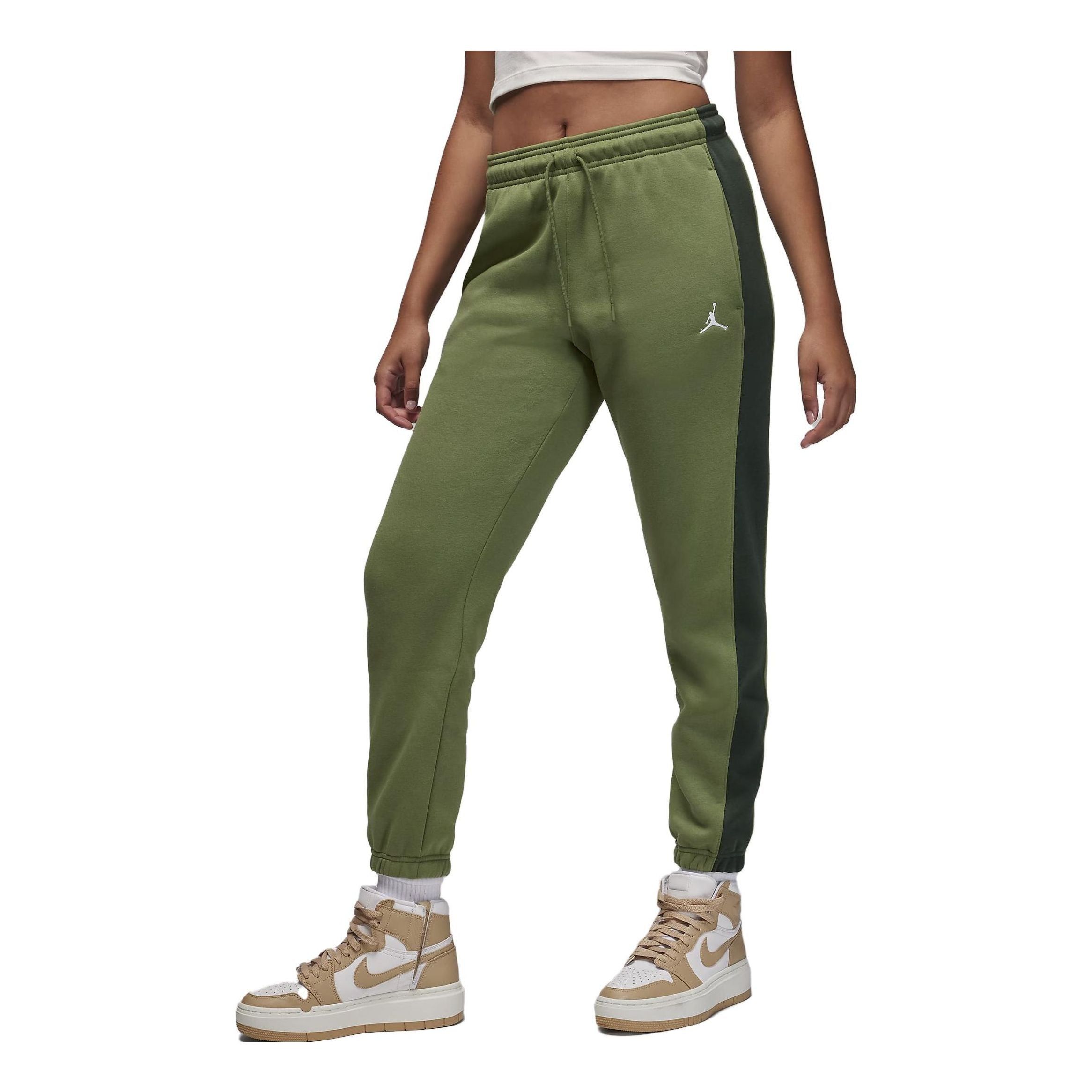 (WMNS) Air Jordan Brooklyn Fleece Pants 'Green' FB5171-340 sold by KicksCrew