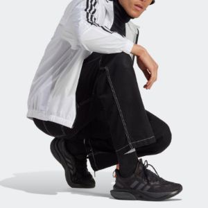 Adidas Essentials 3-Stripes Woven Windbreaker 'White Black' IB0386 sold by KicksCrew