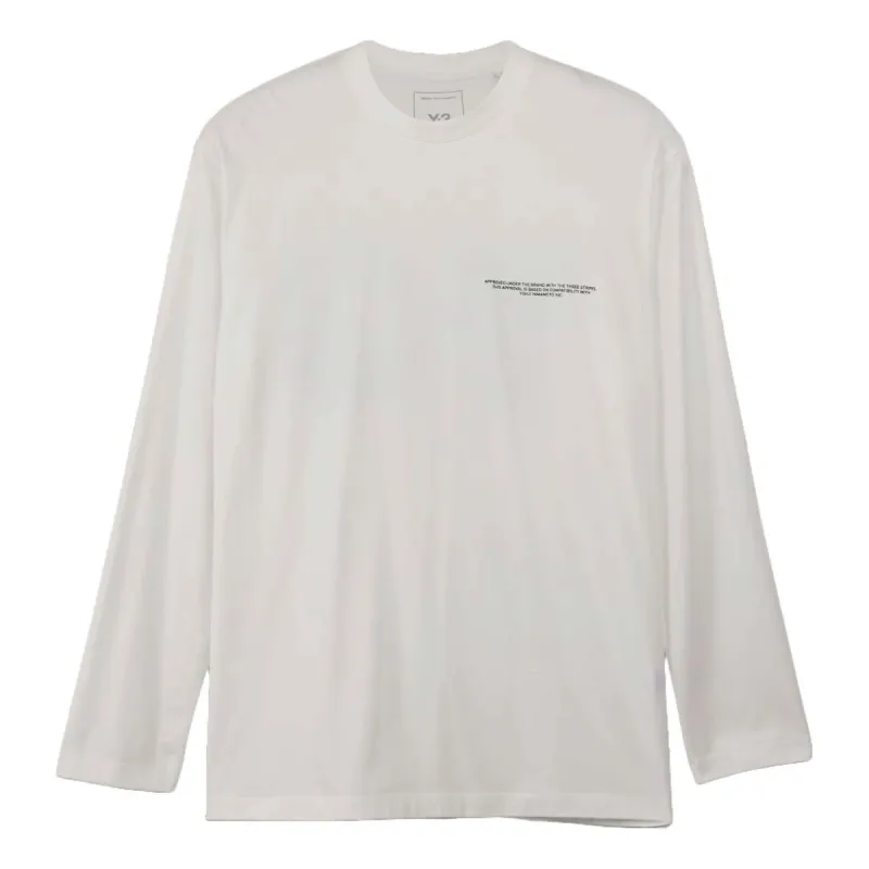 adidas Y-3 Logo Long Sleeve T-shirt 'Core White' JE9279 sold by KicksCrew