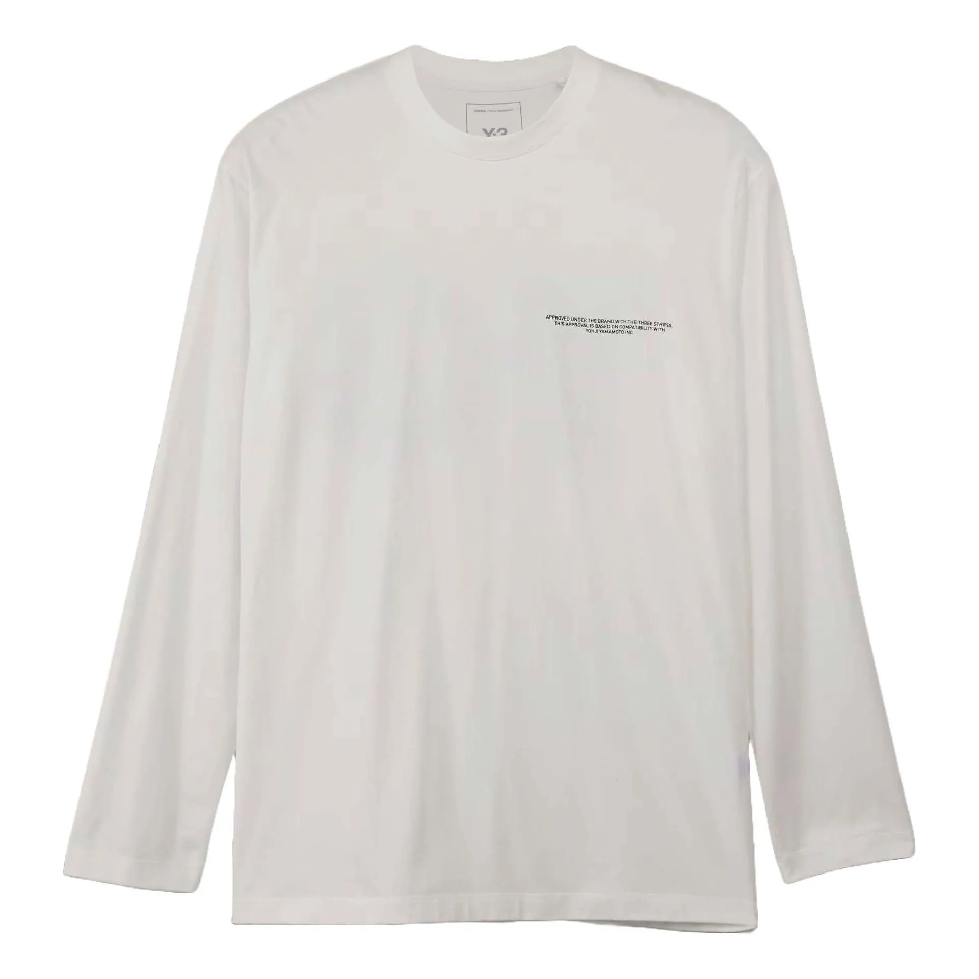 adidas Y-3 Logo Long Sleeve T-shirt 'Core White' JE9279 sold by KicksCrew